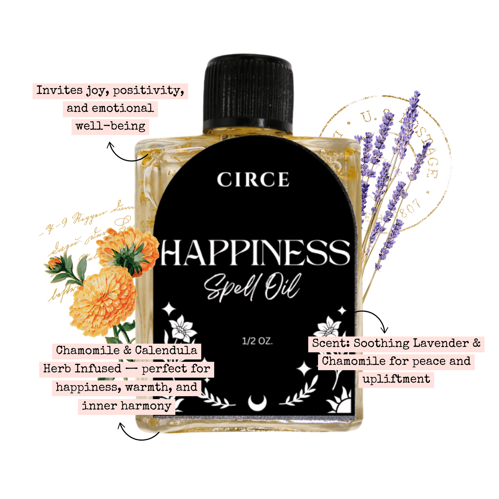Happiness Spell Oil – Joy & Emotional Balance - Spirit Nest