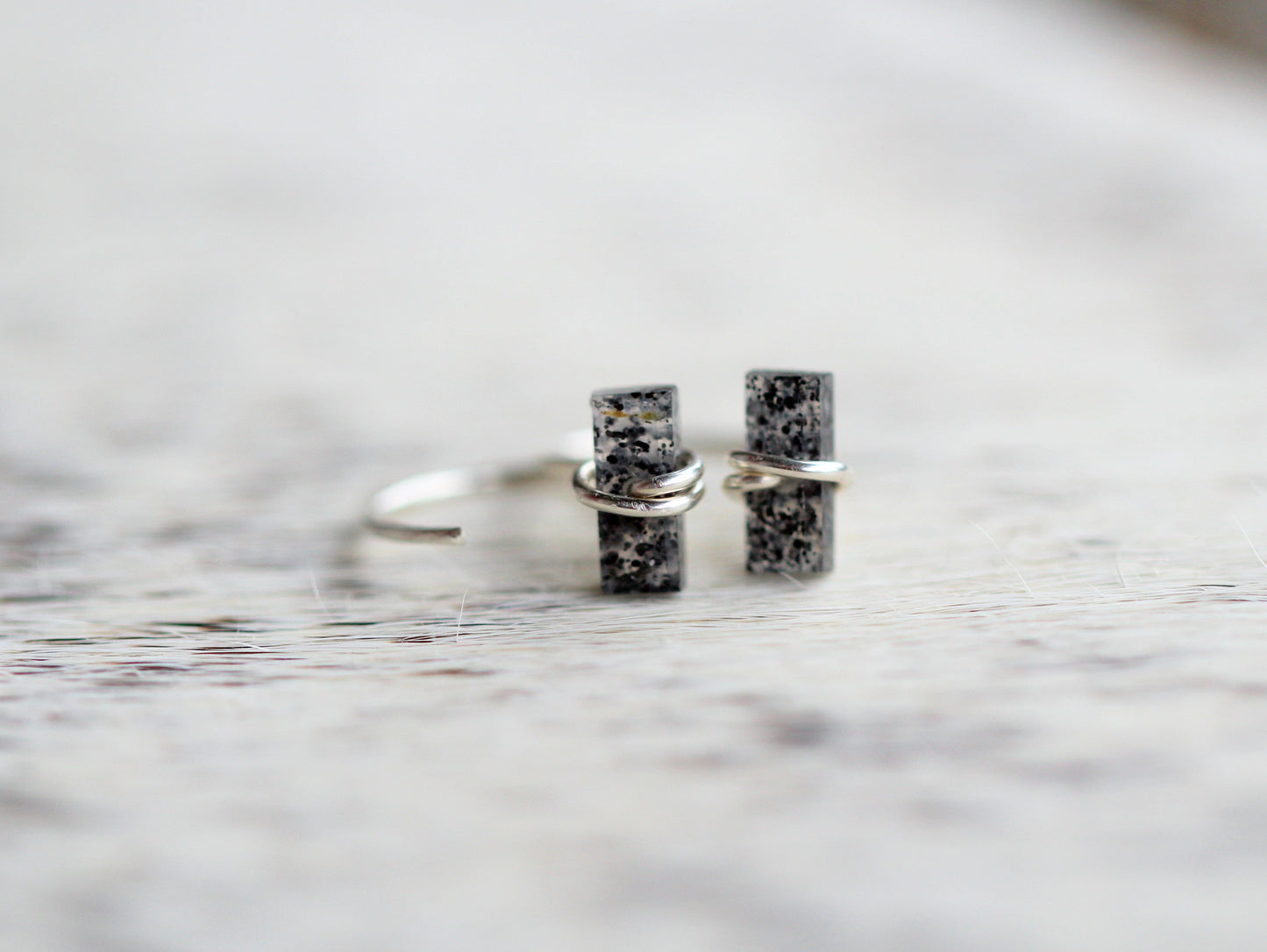 Black Sunstone Hug Hoops | Minimalist Gemstone Earrings