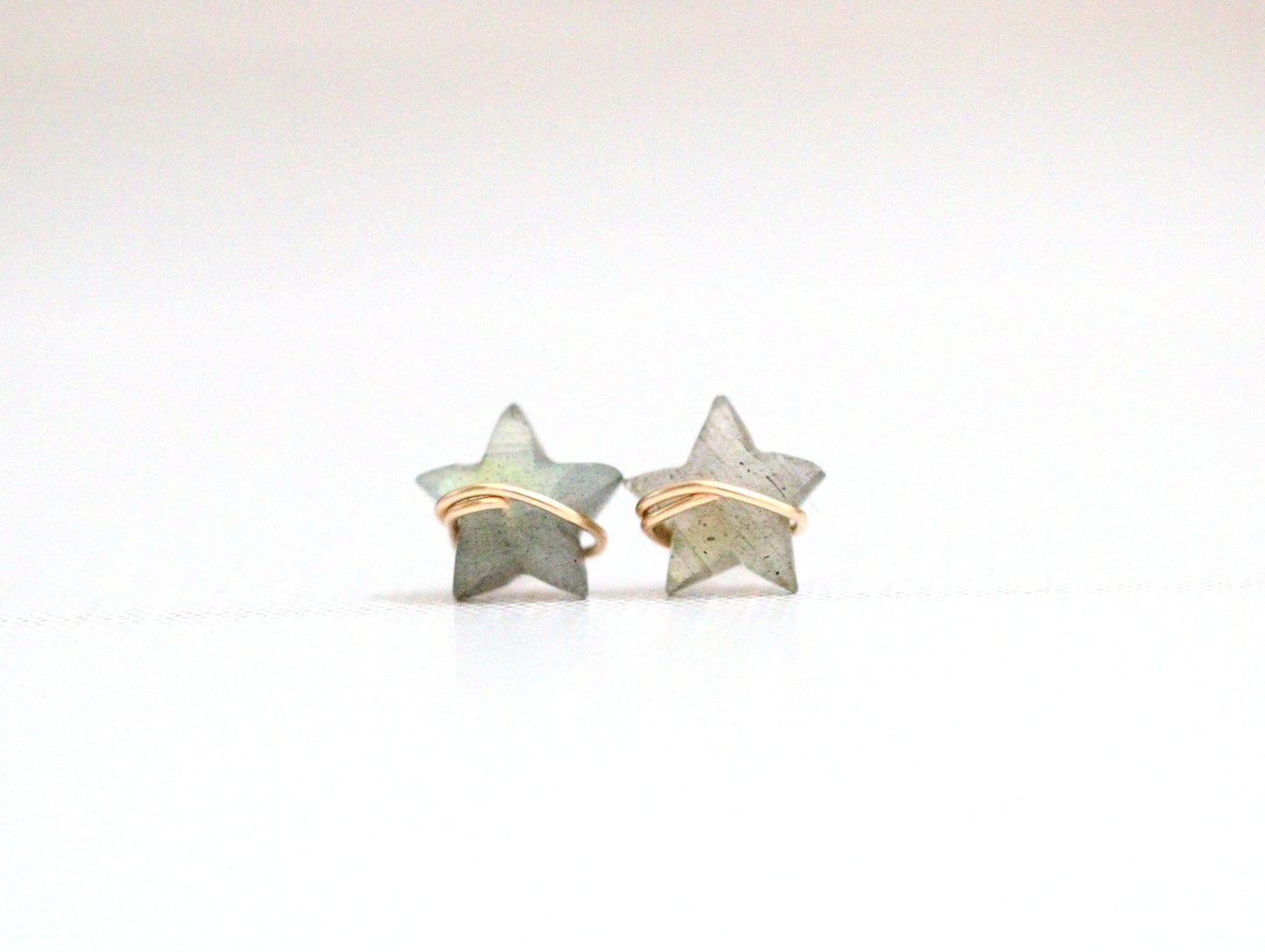 Moonbeam & Stardust Studs - Labradorite | Celestial Gemstone Earrings