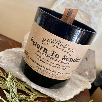 Return To Sender Intention Candle | Protection & Energy Clearing Soy Wax Candle - Spirit Nest