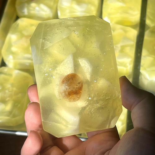Solar Healing Crystal Soap – Lemongrass & Blue Sage
