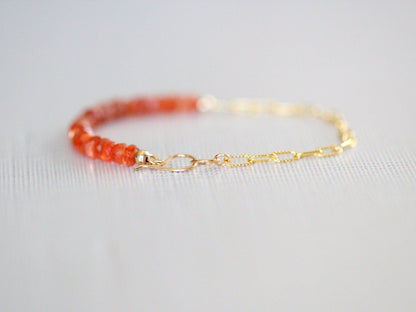 Cara Beaded Bracelet - Sunstone | Faceted Gemstone Bracelet