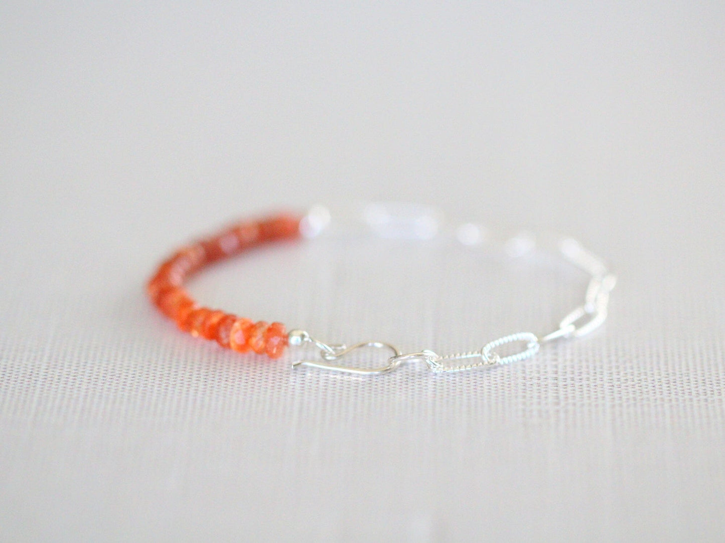 Cara Beaded Bracelet - Sunstone | Faceted Gemstone Bracelet