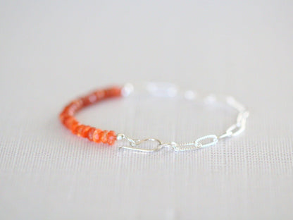 Cara Beaded Bracelet - Sunstone | Faceted Gemstone Bracelet