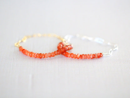 Cara Beaded Bracelet - Sunstone | Faceted Gemstone Bracelet