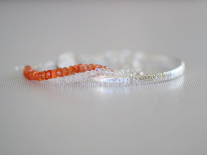 Cara Beaded Bracelet - Sunstone | Faceted Gemstone Bracelet
