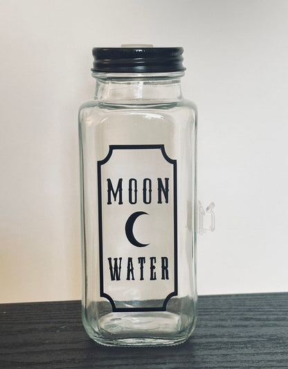 Moon Water Charging Glass Jar | Lunar Ritual Vessel