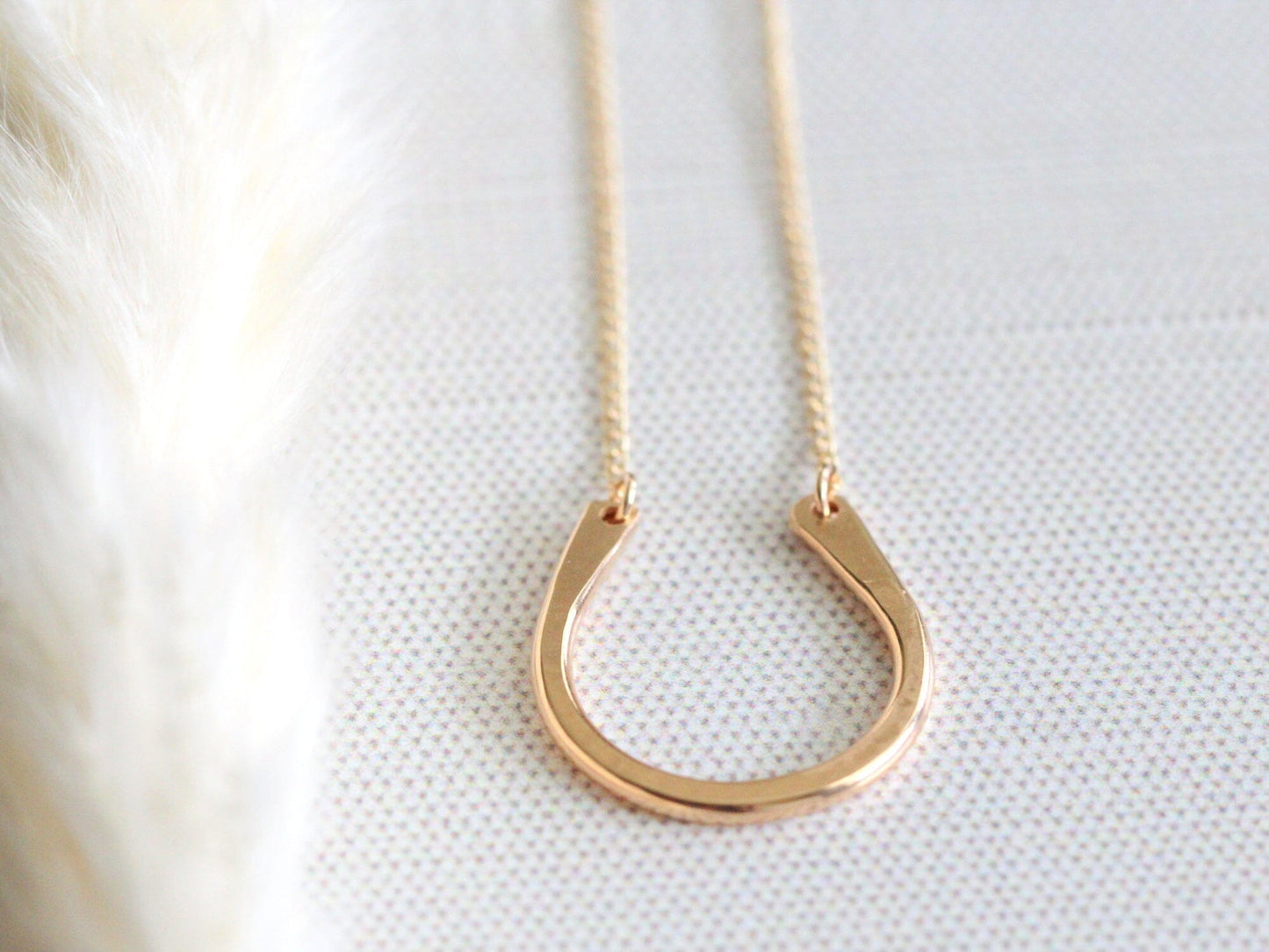 Cannon Horseshoe Necklace | Minimalist Horseshoe Pendant