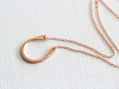 Cannon Horseshoe Necklace | Minimalist Horseshoe Pendant