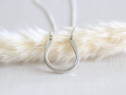 Cannon Horseshoe Necklace | Minimalist Horseshoe Pendant