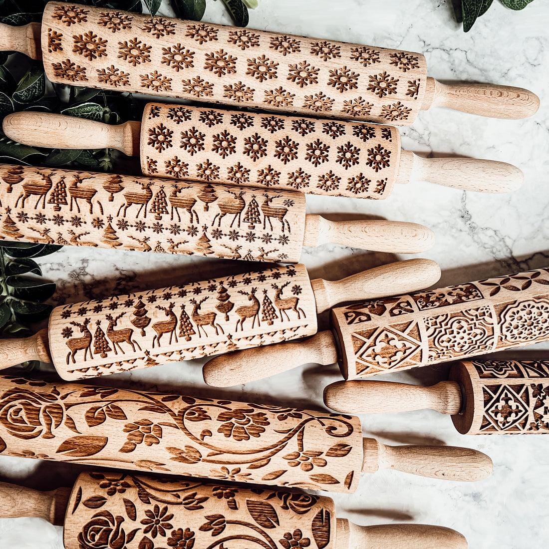 Rolling Pins - Box Style | Engraved Wooden Baking Roller