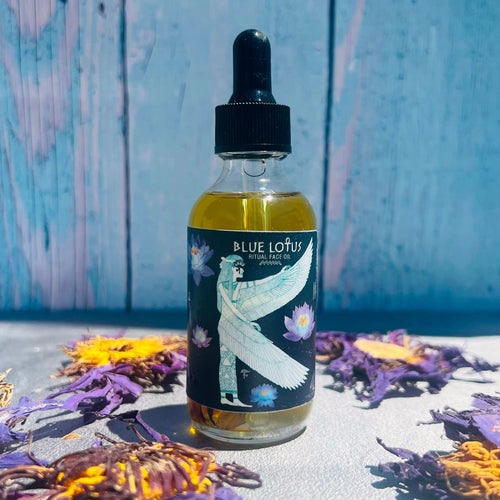 Blue Lotus Ritual Face Oil | Sacred Egyptian Elixir for Glow, Deep Calm & Spiritual Awakening 🩵🌿