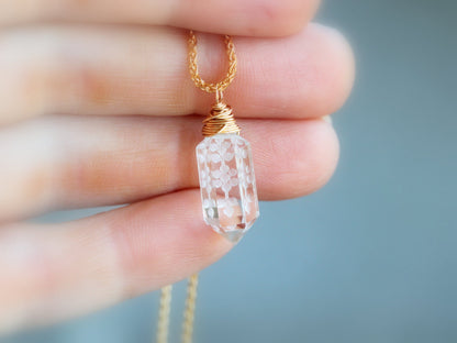Echo Necklace | Floral Crystal Quartz Pendant