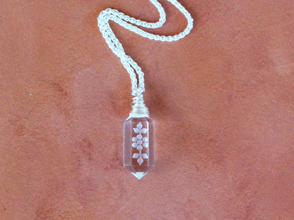 Echo Necklace | Floral Crystal Quartz Pendant