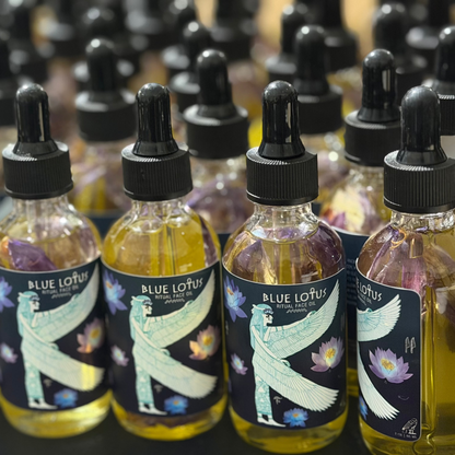 Blue Lotus Ritual Face Oil | Sacred Egyptian Elixir for Glow, Deep Calm & Spiritual Awakening 🩵🌿