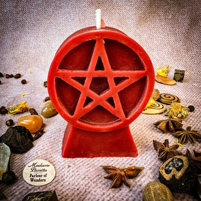 Pentacle of Protection Candle Spell Kit - Five Elements & Spiritual Safety Magic
