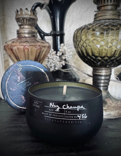 Nag Champa Black Soy Candle | Earthy Home Fragrance