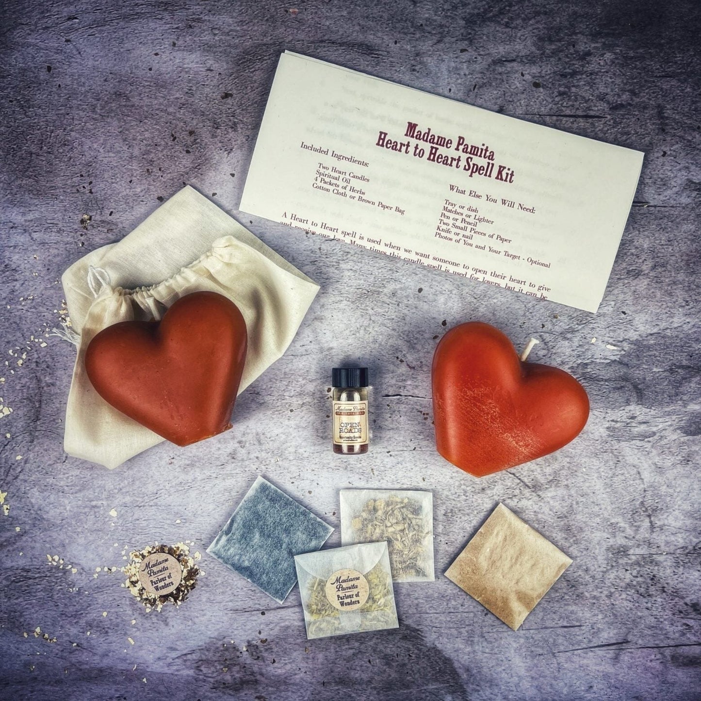 Heart to Heart Candle Spell Kit - Forging Deep Emotional Bonds & True Connection