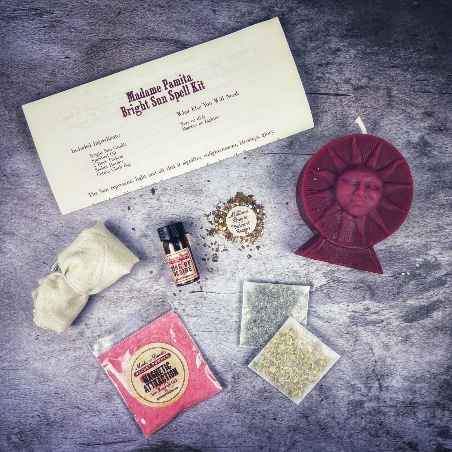 Bright Sun Candle Spell Kit - Success, Fame & Radiant Energy - Spirit Nest