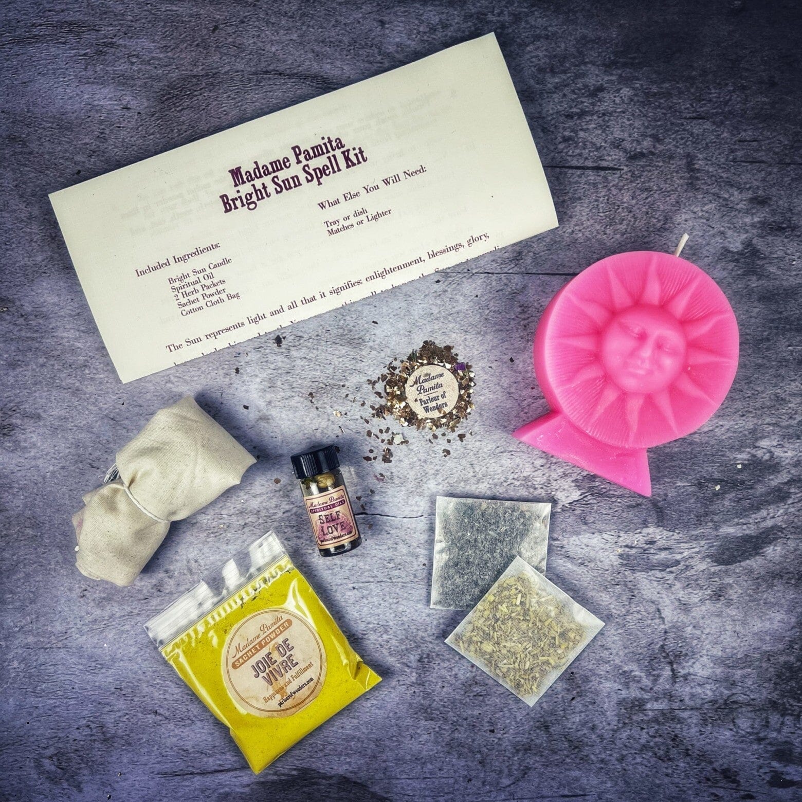 Bright Sun Candle Spell Kit - Success, Fame & Radiant Energy - Spirit Nest
