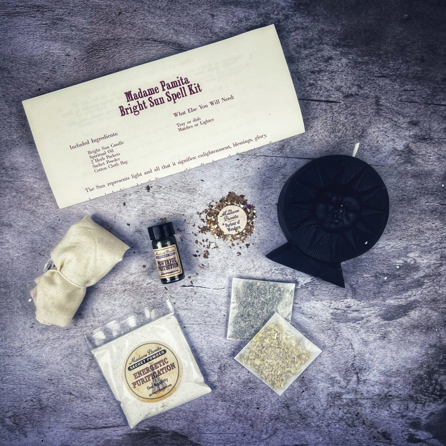 Bright Sun Candle Spell Kit - Success, Fame & Radiant Energy - Spirit Nest