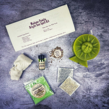 Bright Sun Candle Spell Kit - Success, Fame & Radiant Energy - Spirit Nest