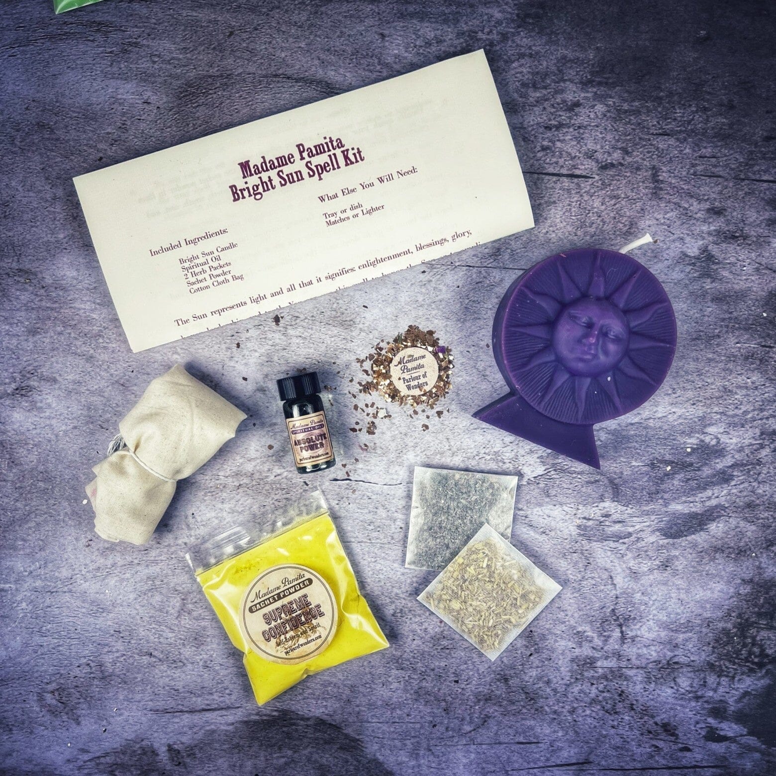 Bright Sun Candle Spell Kit - Success, Fame & Radiant Energy - Spirit Nest