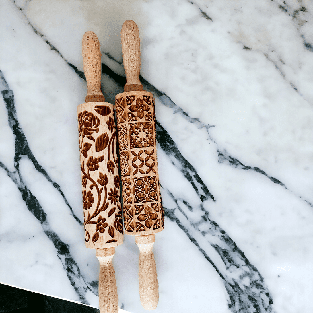 Rolling Pins - Box Style | Engraved Wooden Baking Roller