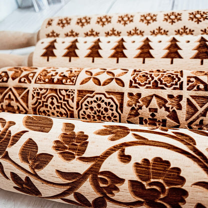 Rolling Pins - Box Style | Engraved Wooden Baking Roller