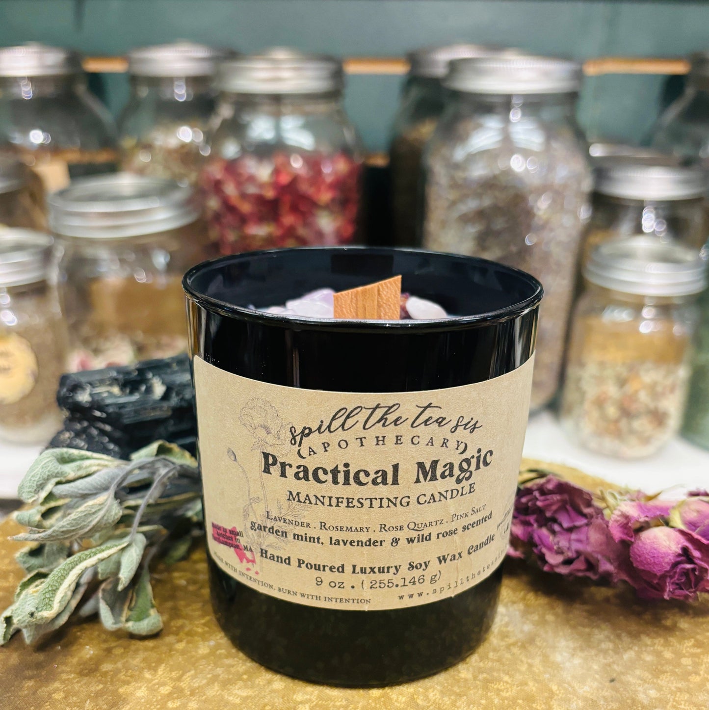 Practical Magic Intention Candle | Blessings, Luck & Sisterhood Soy Wax Candle - Spirit Nest