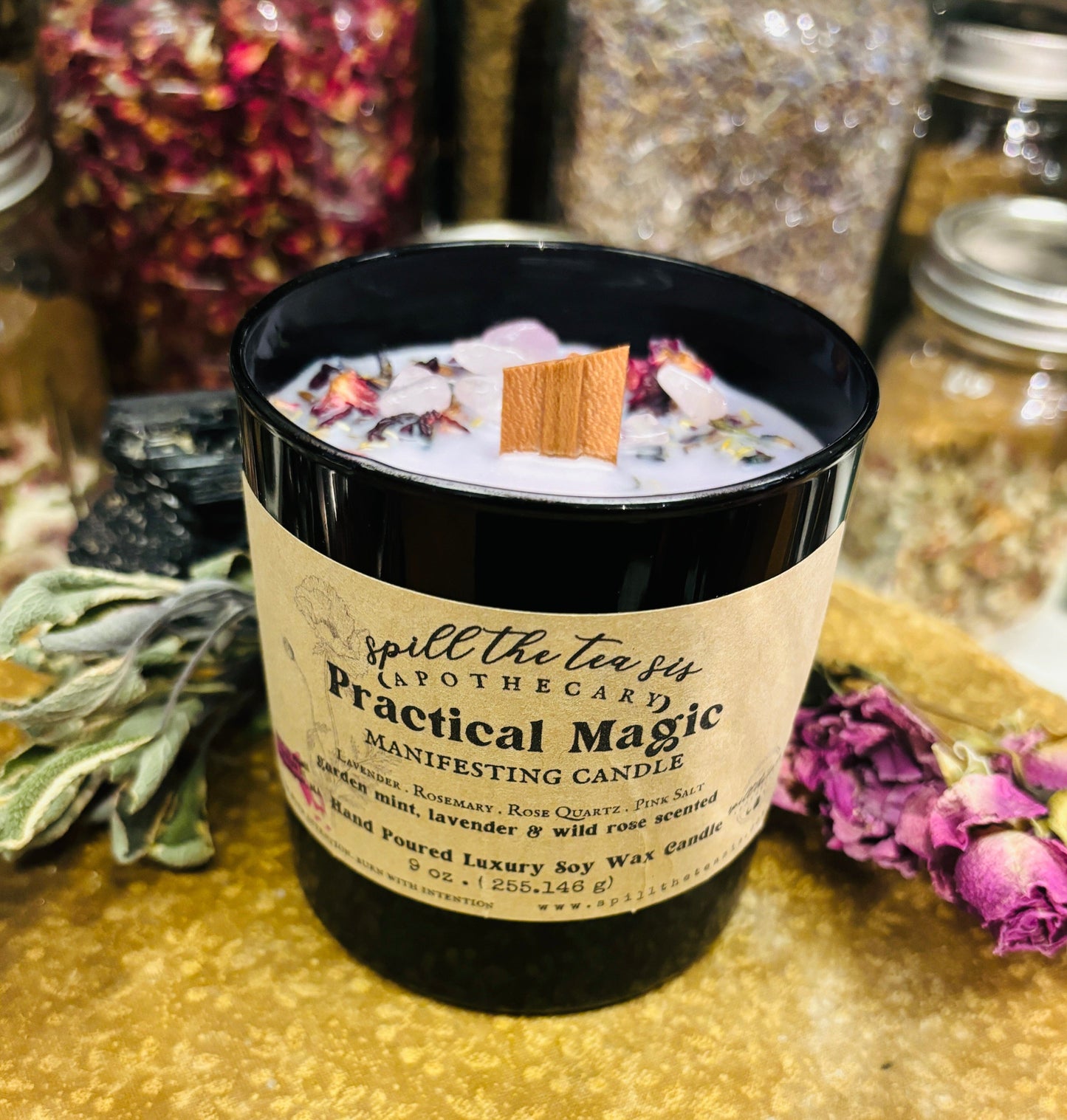 Practical Magic Intention Candle | Blessings, Luck & Sisterhood Soy Wax Candle - Spirit Nest