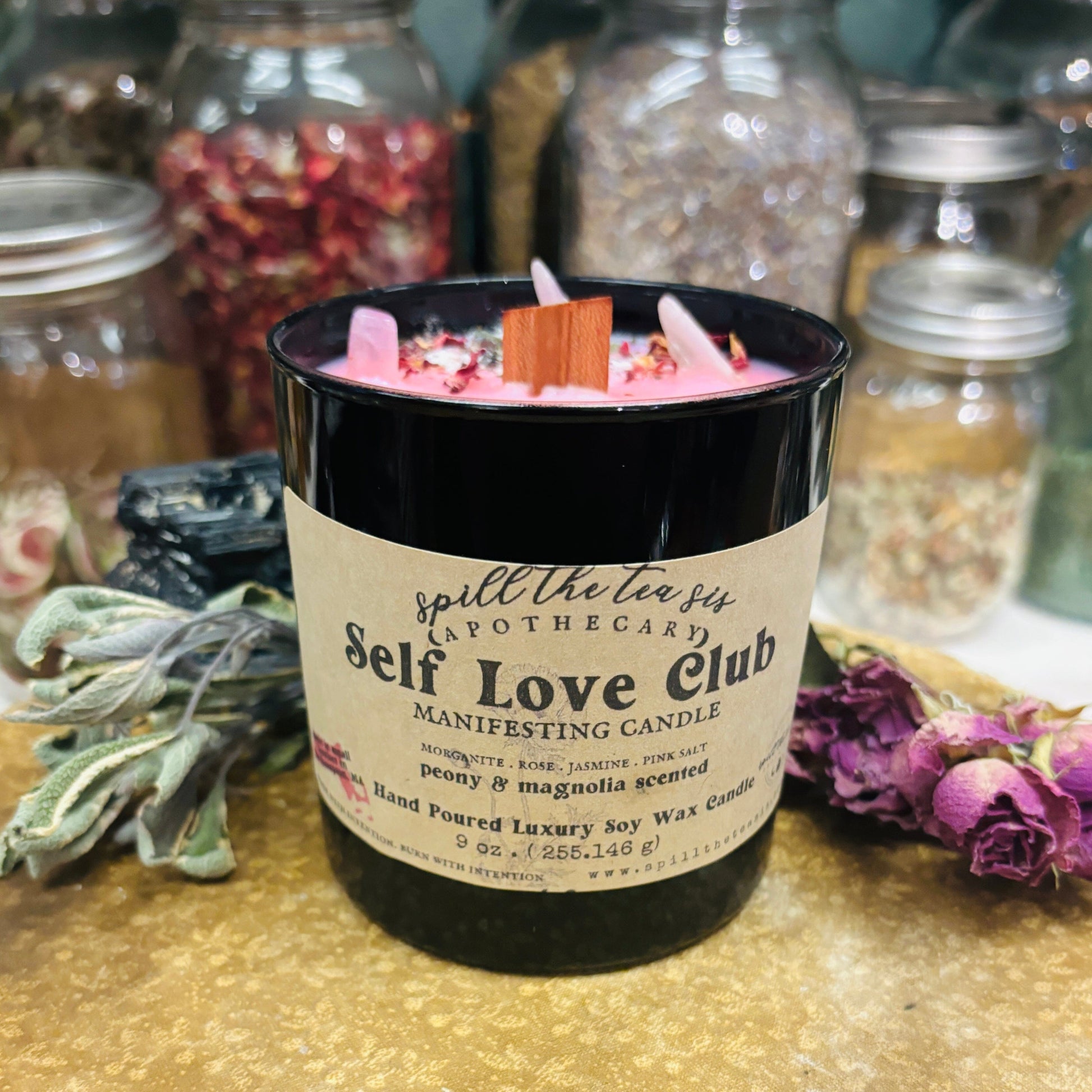Self Love Club Intention Candle – Self Care, Healing & Confidence - Spirit Nest