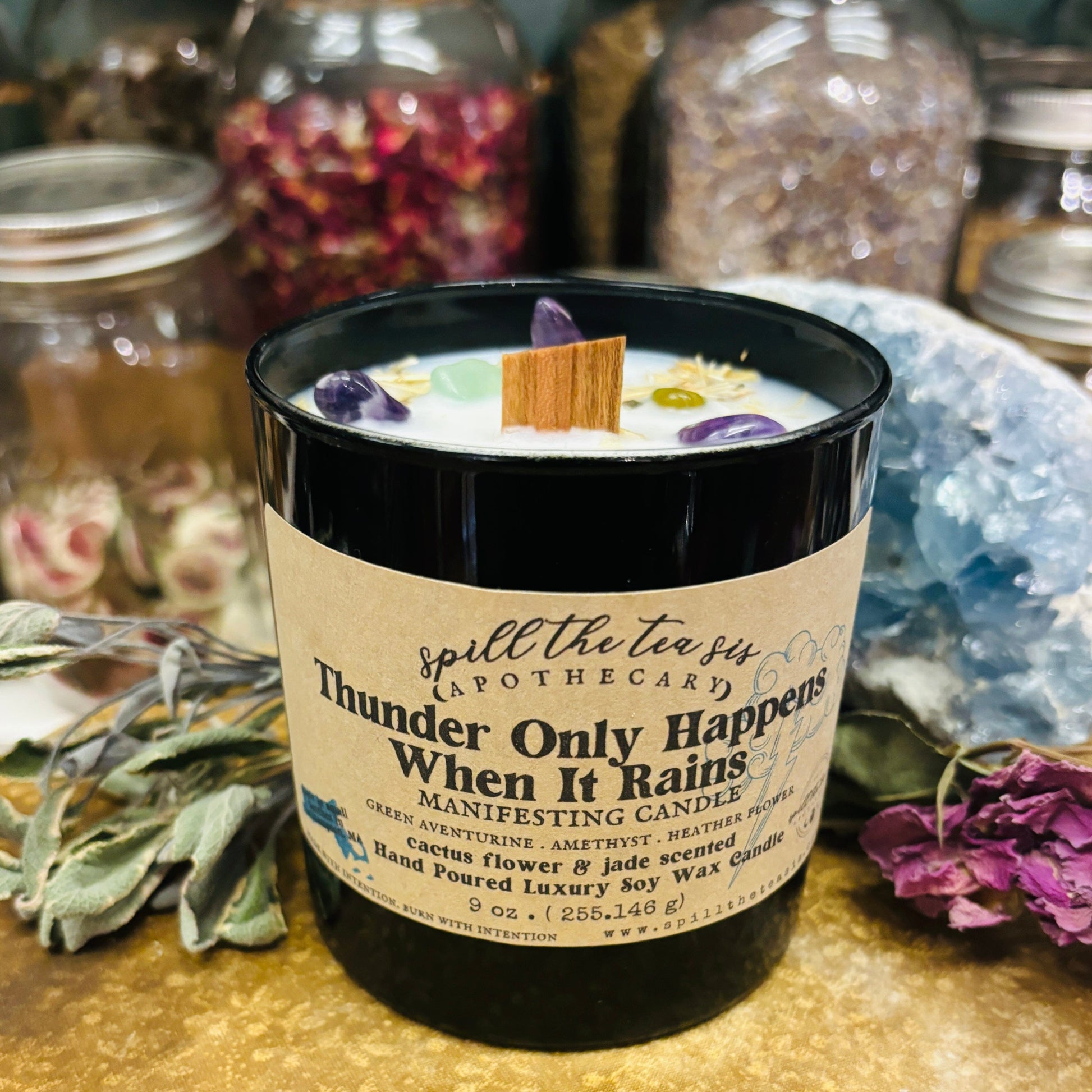 Thunder Only Happens When it Rains Black Jar Candle – Emotional Release & Transformation - Spirit Nest