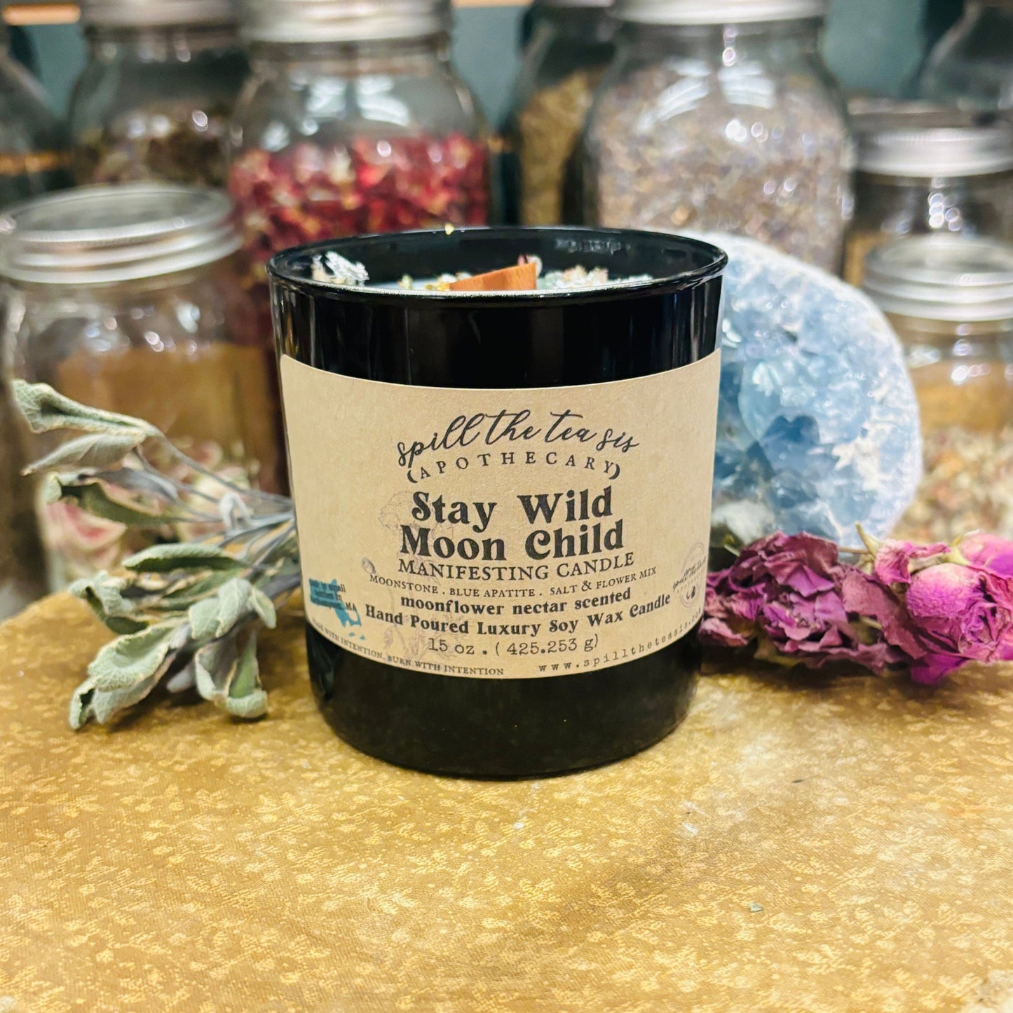 Stay Wild Moon Child Intention Candle – Lunar Magic & Freedom - Spirit Nest
