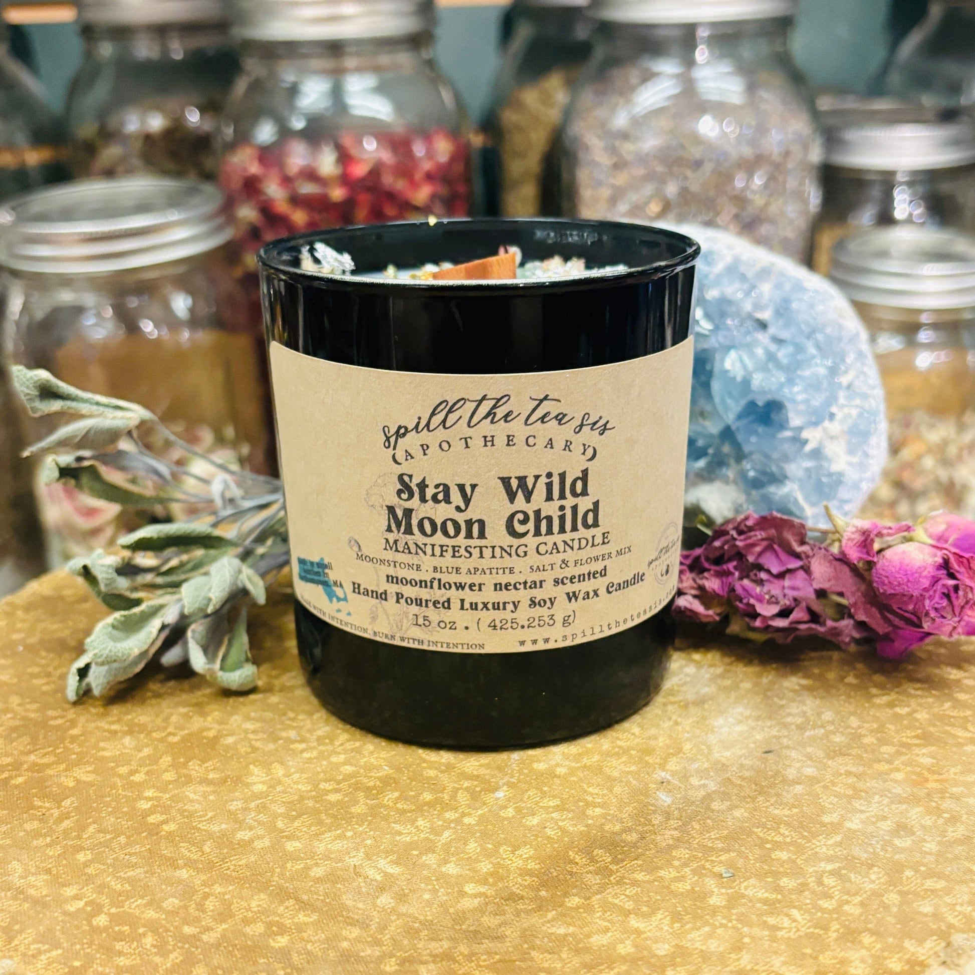 Stay Wild Moon Child Intention Candle – Lunar Magic & Freedom - Spirit Nest