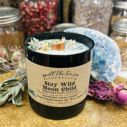 Stay Wild Moon Child Intention Candle – Lunar Magic & Freedom - Spirit Nest