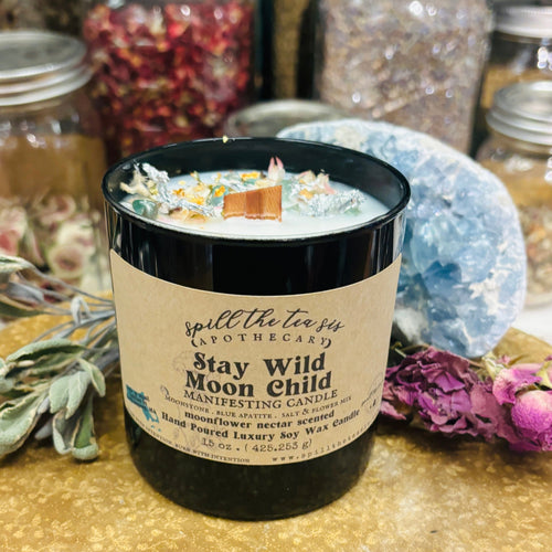 Stay Wild Moon Child Intention Candle – Lunar Magic & Freedom - Spirit Nest