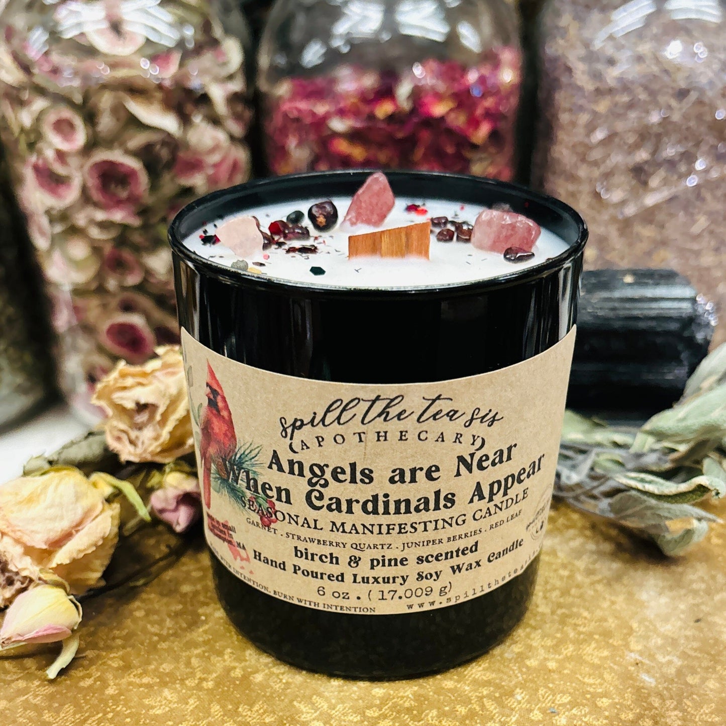 Angels Are Near When Cardinals Appear Candle | Memorial & Intention Candle - Spirit Nest