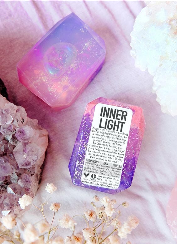 Inner Light Soap - Angel Aura Quartz Crystal Bar