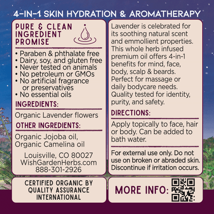 Lavender Oil, Calm & Hydrate | Organic Lavender Body & Face Oil