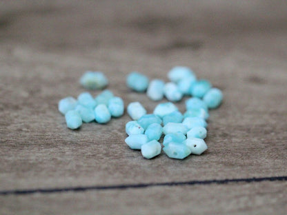 Pike Studs - Larimar | Geometric Gemstone Earrings