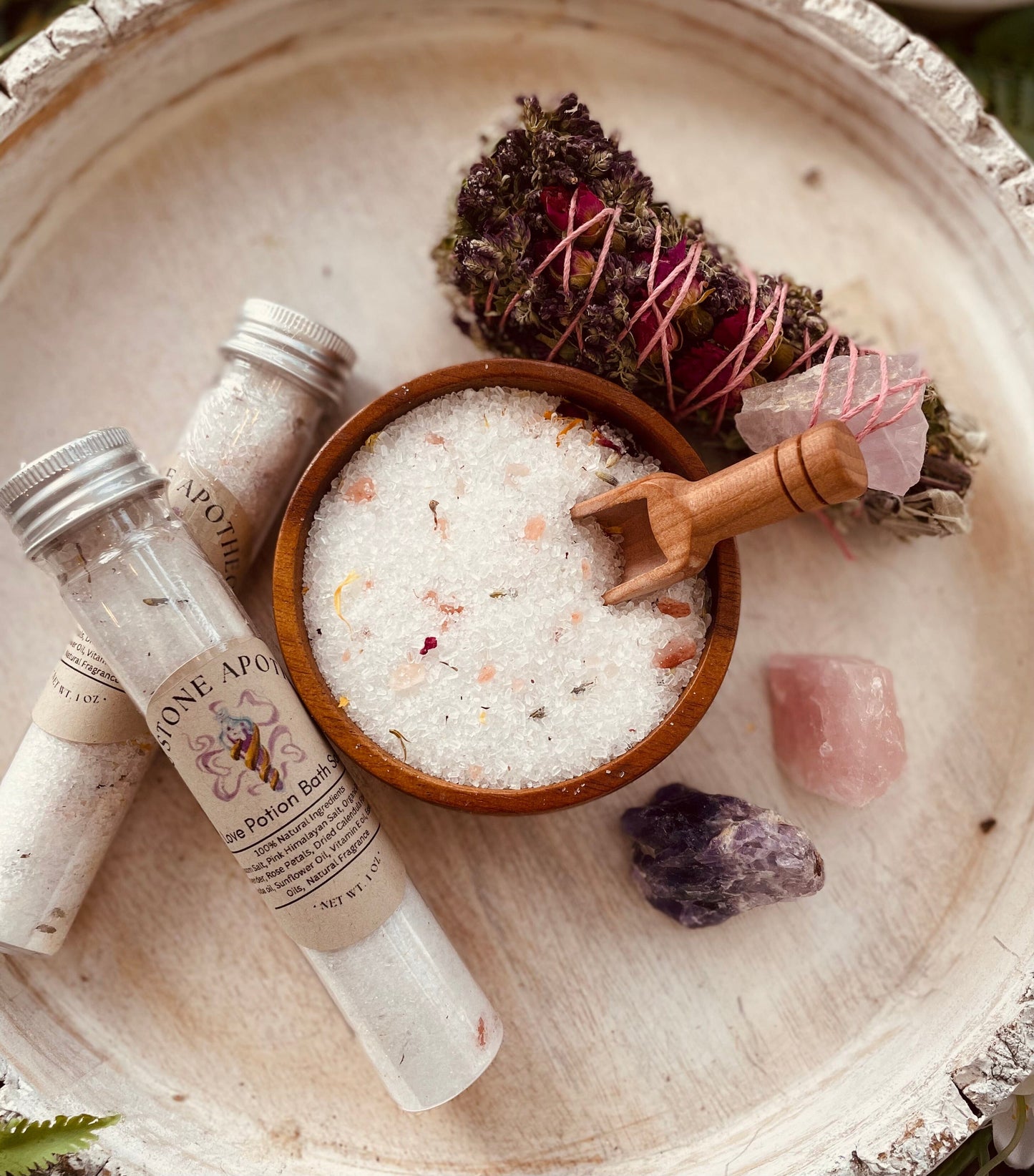 Love Potion Herbal Bath Salt Tube - Spirit Nest