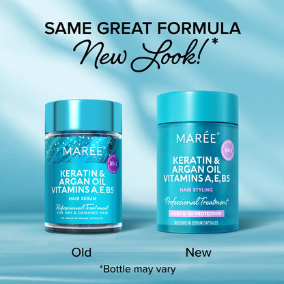Oil Capsules for Frizzy Hair - Smooth, Shine & Repair Hair Serum