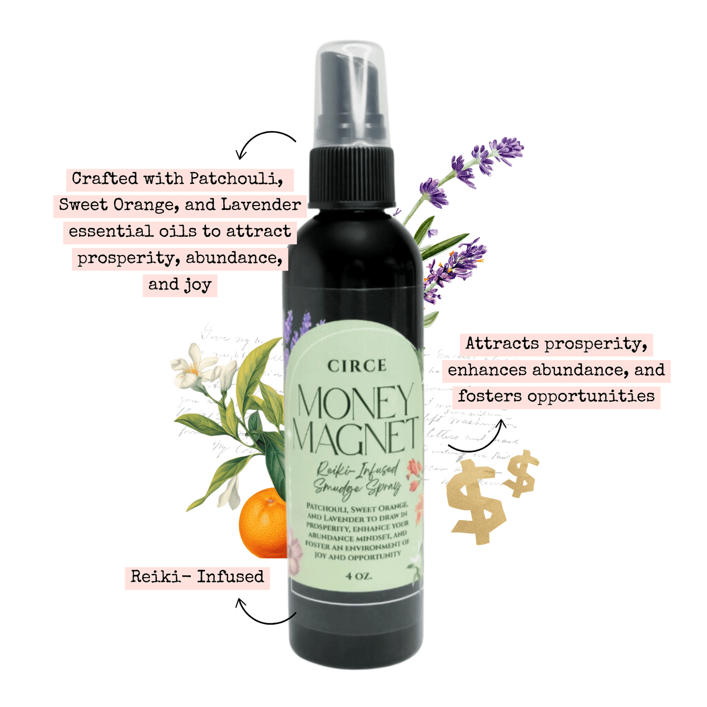 Money Magnet Smudge Spray – Abundance & Prosperity - Spirit Nest