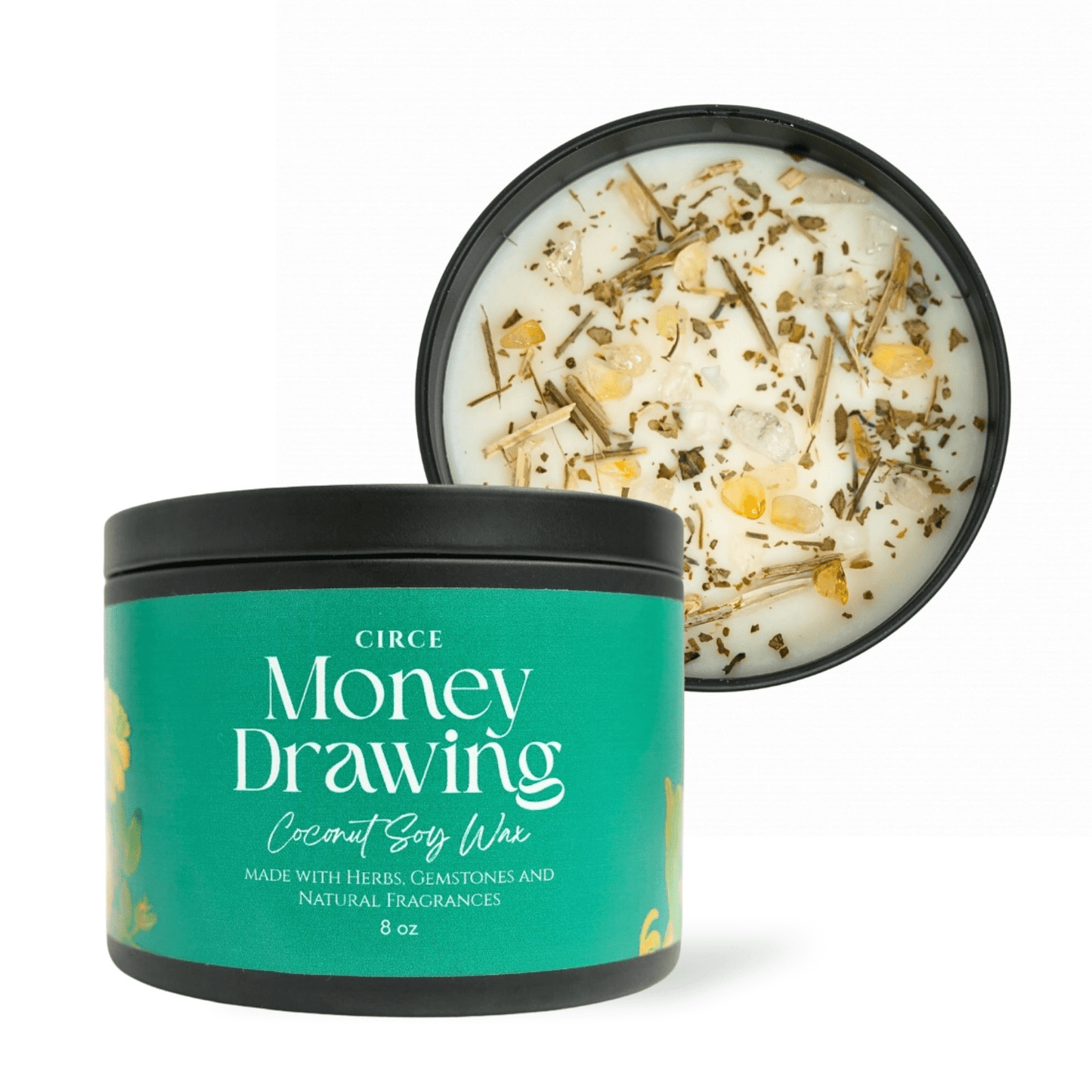 Money Drawing Spell Candle – 8 oz Prosperity & Abundance Ritual Candle - Spirit Nest