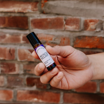 Muscle Relief Essential Oil Roller | Cooling Roll-On for Sore Muscles