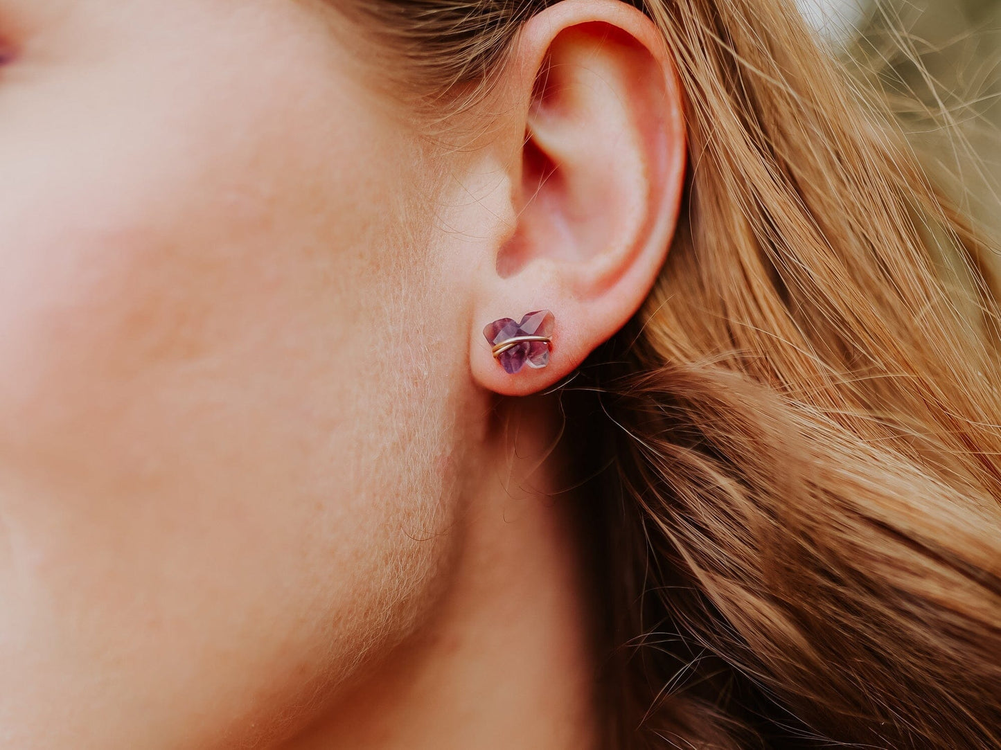 Papillon Stud Earrings | Fluorite Butterfly Studs