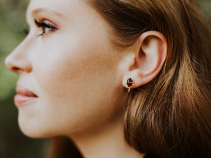 Pike Huggie Earrings | Smoky Quartz Hoop Earrings