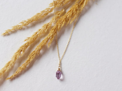 Pike Necklace | Pink Amethyst Pendant Necklace
