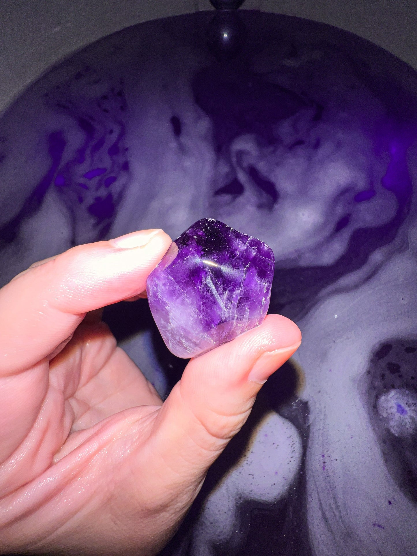 Psychic Protector Bath Bomb - Amethyst Crystal Ritual Soak